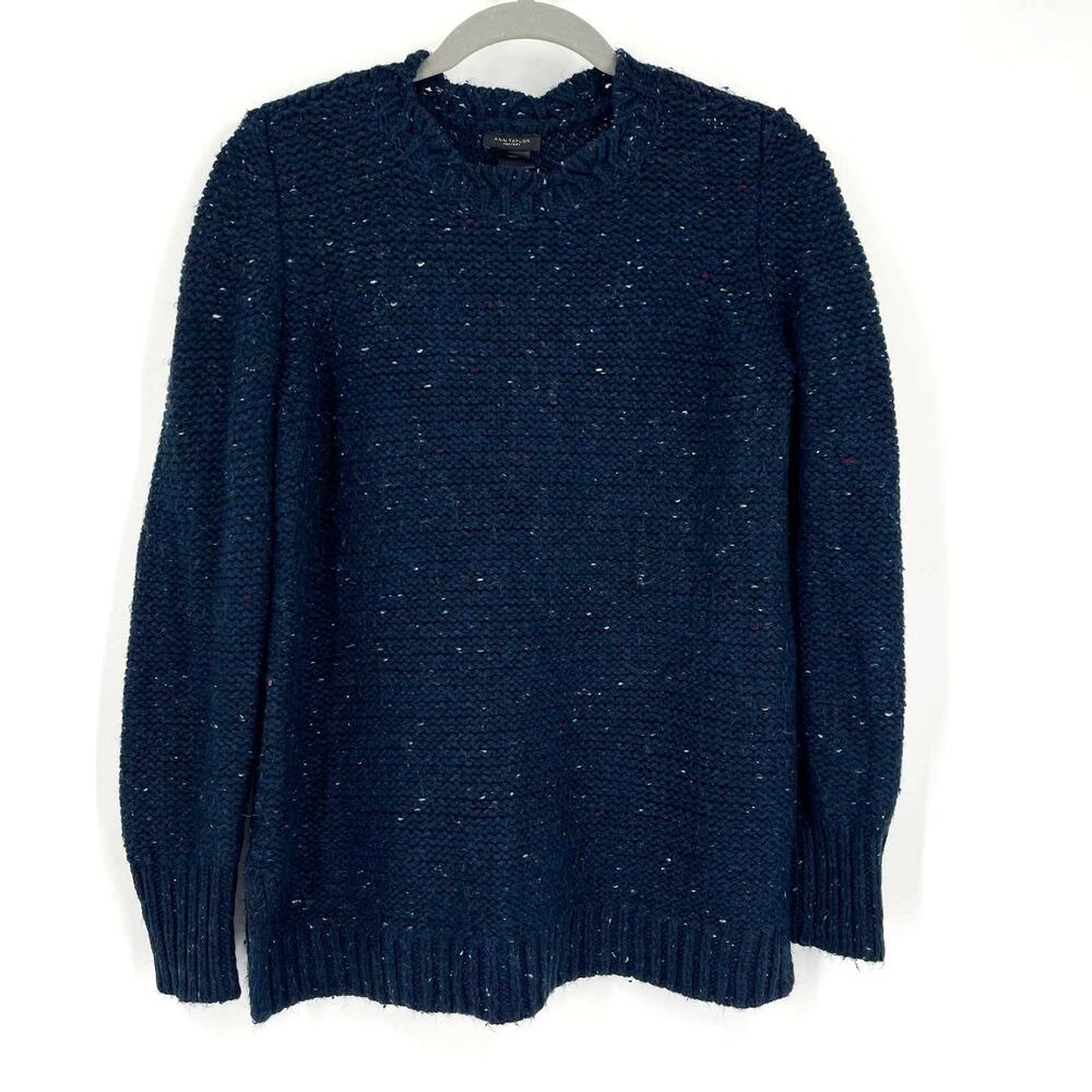 Ann Taylor Factory Knit Sweater Blue‎ Size Small